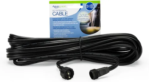 Vista 2 de Aquascape 98998 Cable de extensión de bajo voltaje de 2 clavijas con conexión rápida, 1 salida, color negro