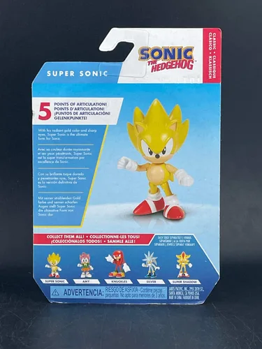 Vista 3 de Sonic The Hedgehog Mini figura de acción clásica Super Sonic de 2.5