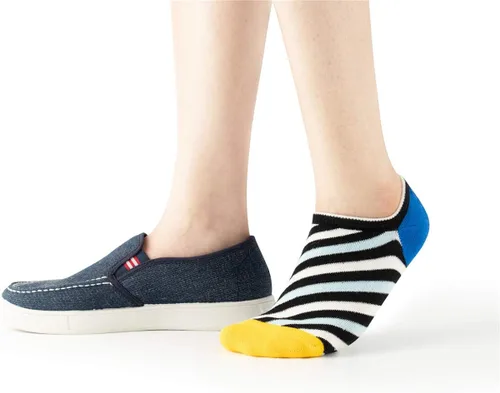 Vista 5 de SEESILY Calcetines invisibles para hombres y mujeres, corte bajo con agarre antideslizante, calcetines invisibles para zapatos Oxford, talla 7-12, 5