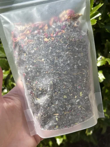Vista 8 de Removedor de hexágonos, ritual sin cruzar, 12 onzas, sal de baño Muro de protección espiritual ardiente de corte de cordón de brujería desterrando