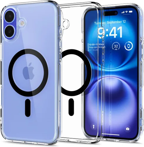 Vista 38 de Spigen Funda para iPhone 13 Mini, ultra híbrida MagFit [antiamarilleo] [compatible con Magsafe] - Transparente