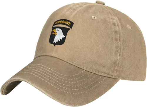 Vista 13 de US 101st Airborne Division Patch Pattern Printing Gorra de béisbol para hombres Mujeres Sombrero de papá Gorra ajustable Negro
