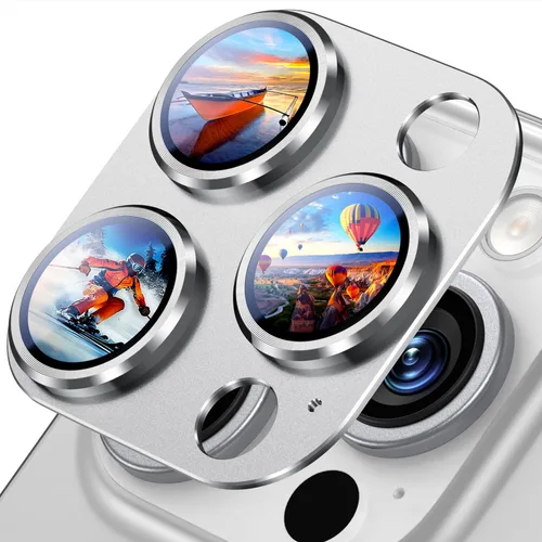 Vista 45 de Uyiton Compatible con iPhone 17 Protector de Lente de Cámara - [No es Fácil de Romper][Fuerte Adsorción][Compatible con Fundas] Protector de Cámara