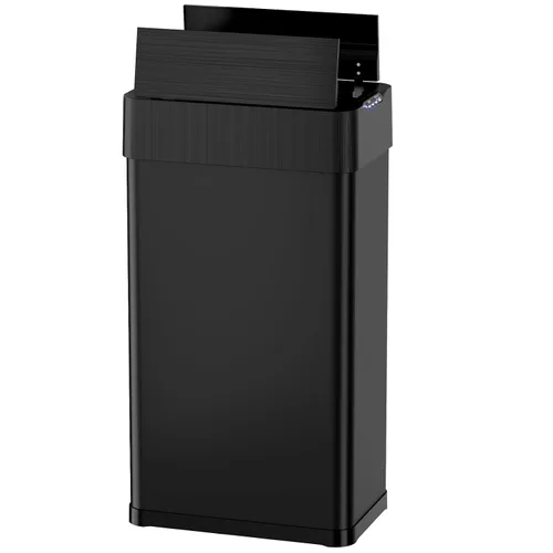 Vista 9 de Basurero automático con sensor de movimiento sin contacto de 13.2 galones, cubo de basura inteligente con tapa de cierre suave, anillo de retención