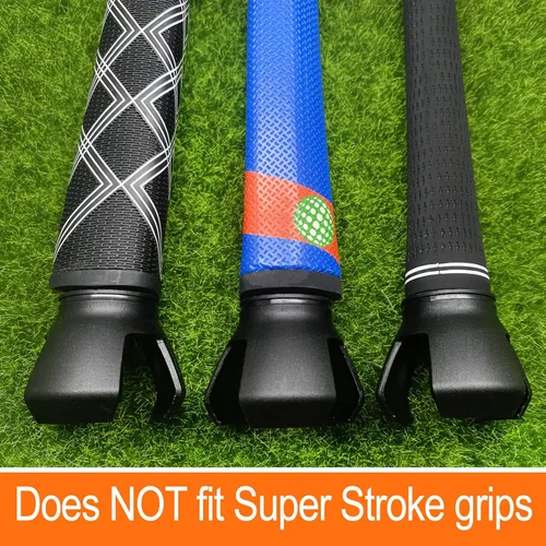 Vista 6 de Recogida de recuperador de pelotas de golf de 3 puntas, garra de protección de espalda puesta en el agarre del putter, agarrador de bolas de Negro
