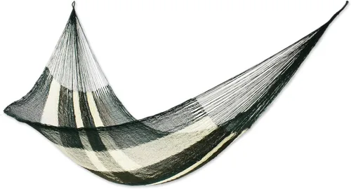 Vista 11 de NOVICA Hamaca de cuerda maya de nailon tejida a mano multicolor arcoíris a rayas para 1 persona, soñando con arcoíris (individual)