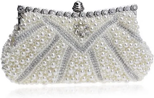 Vista 6 de DOUBAO - Bolsos de noche con diamantes de imitación para mujer, bolso de noche con diamantes de imitación, bolso de mano para boda y novia