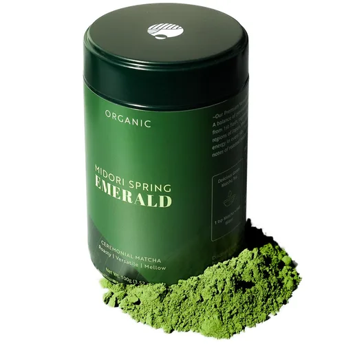 Vista 7 de Midori Spring ESMERALDA - Matcha Ceremonial, Polvo de Matcha Japonés Convencional Premium 3.53 oz