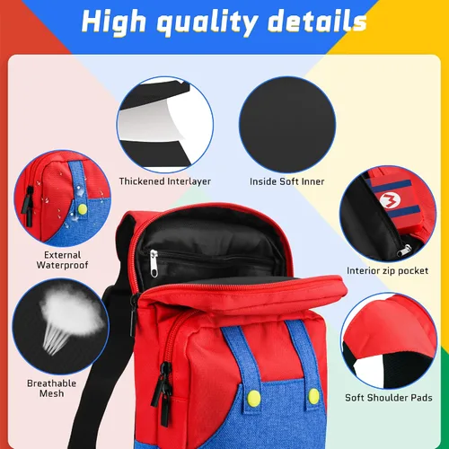 Vista 2 de GLDRAM Paquete de bolsas de viaje para Nintendo Switch, bonita funda de transporte para Switch Lite y Switch OLED, kit de accesorios de bolsa
