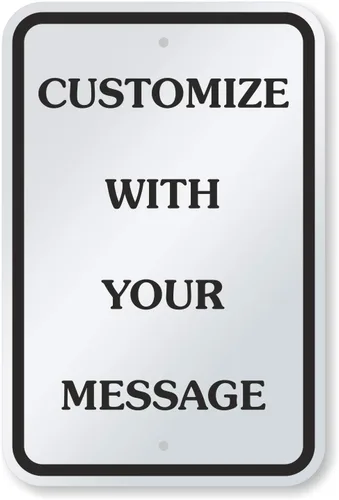 Vista 8 de SmartSign 18 x 12 pulgadas "Añade tu propio mensaje, elige color" Cartel de metal personalizado, aluminio de 63 mil, material reflectante laminado