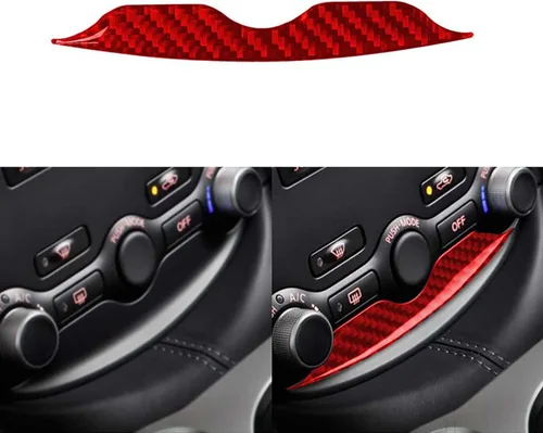 Vista 33 de Adhesivo decorativo de fibra de carbono suave para el interior del automóvil, velocímetro de control central, compatible con Nissan 370Z Z34 2019
