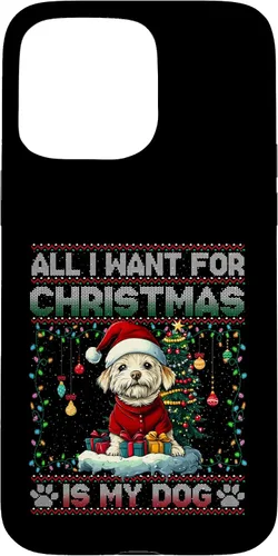 Vista 31 de Maltese Christmas Tree Lights Decorations Dog Lover Xmas Case for iPhone 17