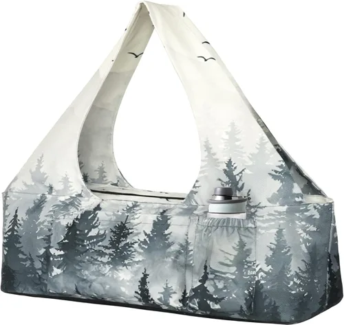 Vista 13 de Bolsa para esterilla de yoga – Bolsa de yoga grande con correa para esterilla de yoga, cremallera y bolsillos, bolsas de yoga y transportadores que