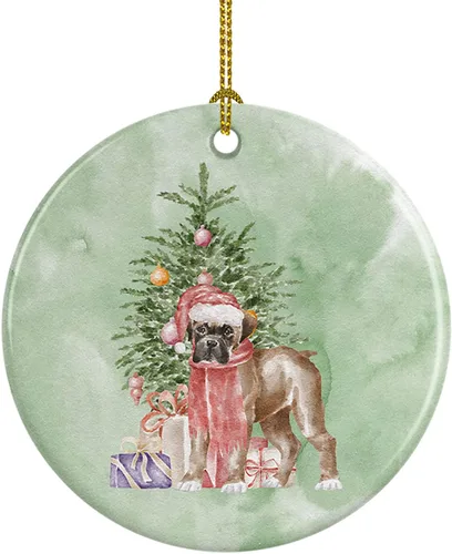 Vista 51 de Caroline's Treasures Bulldog, Bulldog inglés #2 y árbol de cerámica adorno colgante para árbol de Navidad, decoración colgante para el hogar