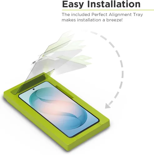 Vista 2 de PureGear Protector de pantalla de vidrio templado HD de máxima claridad para Samsung Galaxy S26 (2026), compatible con sensor de huellas dactilares