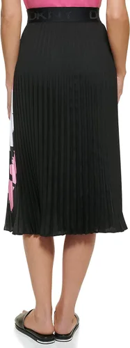 Vista 3 de DKNY Falda deportiva estampada fácil de la cintura del logotipo de las mujeres Bl Fr Pn M