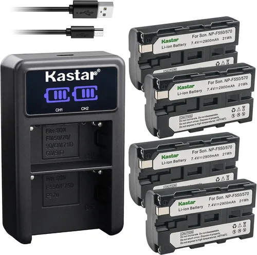 Vista 7 de Kastar Cargador de batería USB NP-F570 LED2 compatible con Feelworld F5 Pro, F5 Pro V2, F5 Pro V3, S55, F6 Plus, FT6 FR6, F7 Pro, monitor de campo