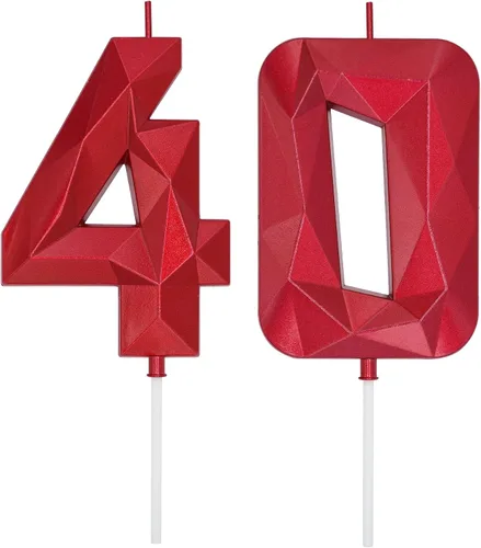 Vista 301 de DERVENTA Vela Grande de Cumpleaños Número 3D Verde Luminoso de 3.7 Pulgadas Celebración de Fiesta Aniversario Decoración Adorno para Pastel 1 Pieza