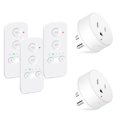 Vista 45 de NineLeaf - Enchufe de salida de control remoto, interruptor de luz de encendido y apagado inalámbrico desmontable 500FT Light Plug Decorator