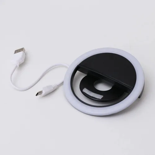Vista 7 de Hemobllo Anillo para selfie, anillo para selfie, círculo, videoconferencia, clip, recargable, 3 modos, cámara para maquillaje, fotografía, teléfono