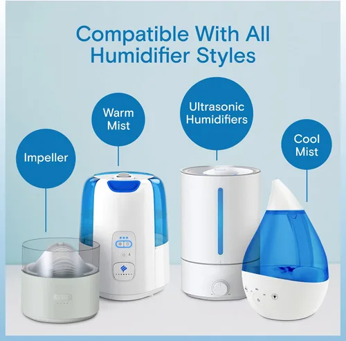 Vista 4 de Limpiador de gotas humidificadoras: tratamiento de agua fácil de brisa para todos los humidificadores, reduce la acumulación de calcio y lodos