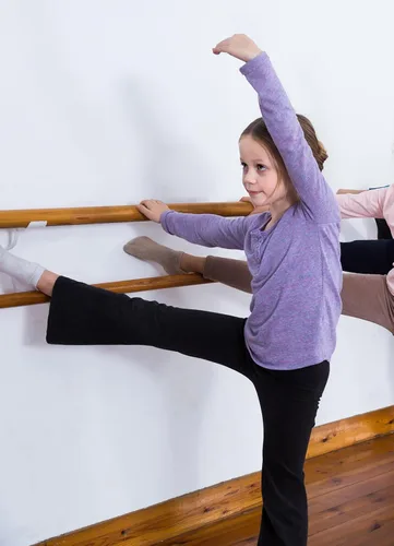 Vista 5 de baleaf Leggings acampanados para niñas, cintura alta, corte de bota, pantalones de yoga y danza, leggings con bolsillos