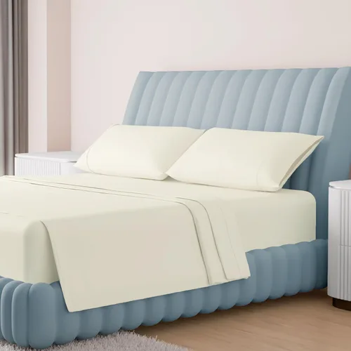 Vista 33 de Carressa Linen Sábanas de alta cantidad de hilos tamaño Queen – Serie 1000 sábanas 100% algodón egipcio tamaño Queen (4 piezas, rubor), tejido Blush