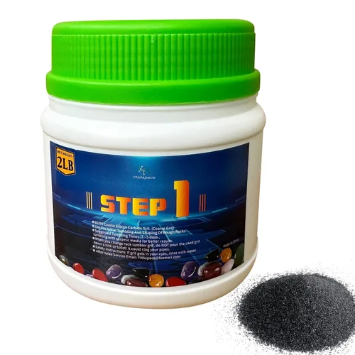 Vista 3 de 8 libras de medio abrasivo para tambor, óxido de aluminio fino 1500 para pulir, paso 4 para pulir piedras, medio abrasivo para pulir rocas, funciona