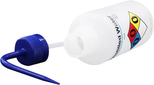Vista 3 de 6 botellas de lavado de agua de seguridad, vol.16.9 fl oz (17 oz), botella de acetona con boca estrecha para laboratorio WBD500A6