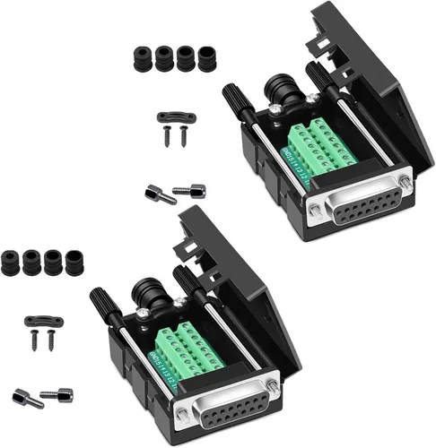 Vista 8 de Adaptador macho de terminal DB15 sin soldadura RS232 a 15 pines