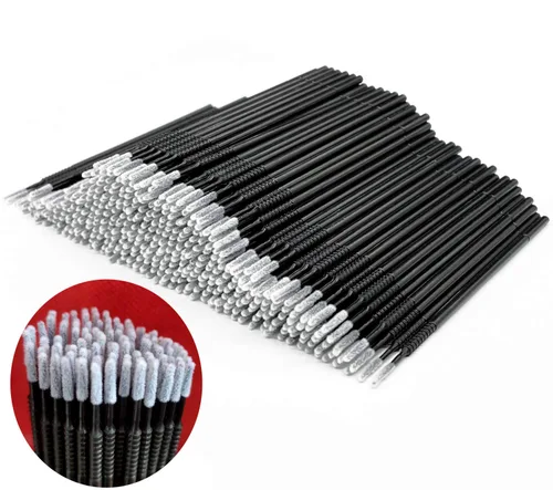 Vista 6 de AIVIAI Cepillo aplicador micro desechable para maquillaje, 400pcs (negro)