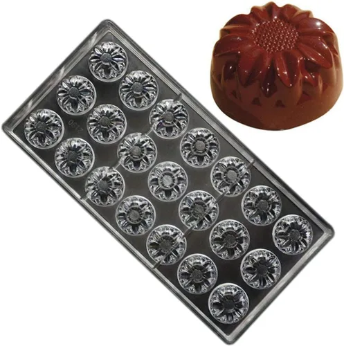 Vista 14 de Molde de policarbonato para chocolate, molde de caramelo de bricolaje, utensilios para hornear de plástico duro transparente, herramientas de 1