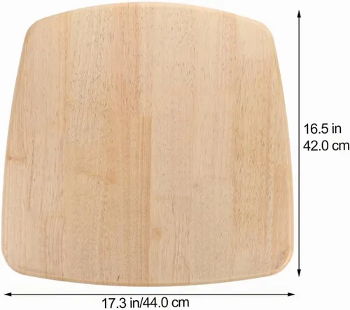 Vista 3 de Veemoon Reemplazo de asiento de silla de madera, accesorios cuadrados de madera maciza para sillas de comedor, taburete cuadrado de madera
