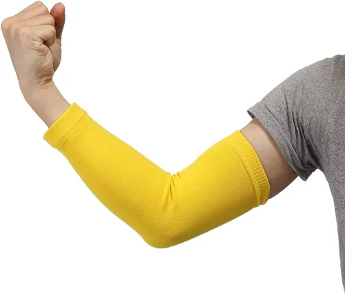 Vista 7 de uxcell Mangas de compresión transpirables para hombre, mangas de brazo con soporte para codo para deportes