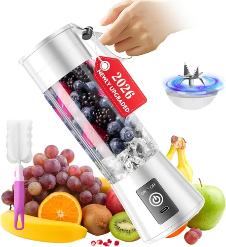 Vista 13 de Cordless Portable Personal Size Blender - Mini Blender Make Smoothies and Shakes, 380Ml BPA Free Travel Cup, Powerful Blending Suit in