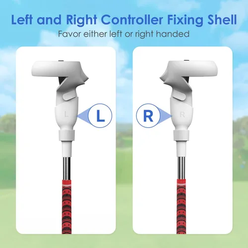Vista 4 de ZyberGears VR Golf Club Attachment for Oculus Quest 2 Accessories, Golf Club Adapter Compatible with Meta Quest 2 Left and Right Controller Grips