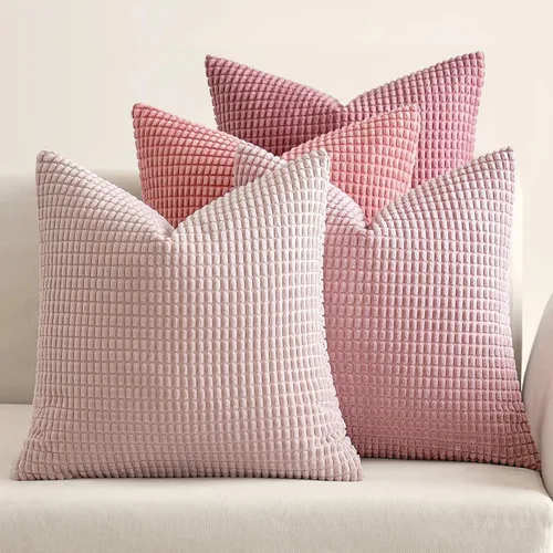 Vista 13 de MIULEE Farmhouse - Juego de 4 fundas de almohada decorativas de 16 x 16 pulgadas, color marrón y verde Modern Natural Rustic Throw Pillows Neutral