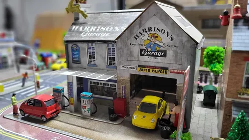 Vista 8 de O Calibre 7 mm 1: 48 Escala Modelo Railroad construcción de cochera & tienda Kit la citybuilder