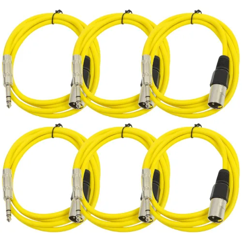 Vista 7 de Seismic Audio SATRXL-M2Black6 - Cable de conexión XLR macho a TRS de 2 pies, color negro
