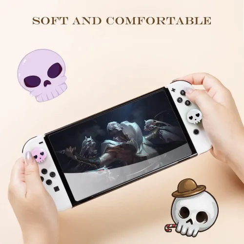 Vista 19 de PERFECTSIGHT Juego de 4 fundas para palanca de mando para Switch Lite/OLED, para Nintendo Switch, para Switch Lite/OLED, cubierta de botón analógica