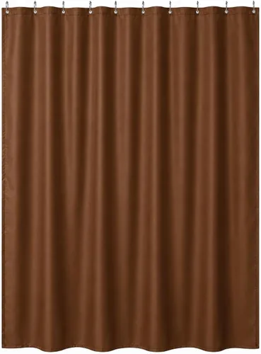 Vista 18 de Dependable Industries inc. Essentials Cortina de ducha magnetizada para baño con ojales de metal impermeable (beige)
