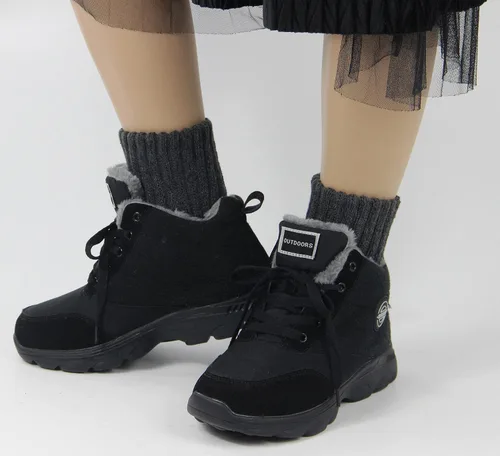 Vista 5 de BomKinta - Calcetines a media pantorrilla de invierno para mujer cómodos gruesos y abrigadores de color liso