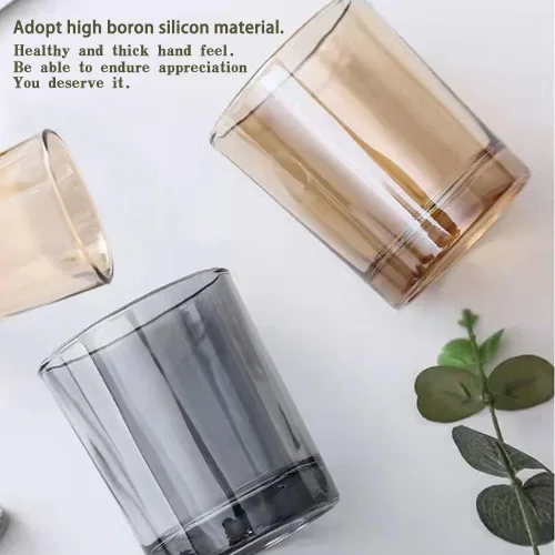 Vista 4 de Vaso de vidrio de 2 piezas, vaso para cepillos de dientes, soporte para brochas de maquillaje, cepillos de dientes, vasos y cepillos en el baño