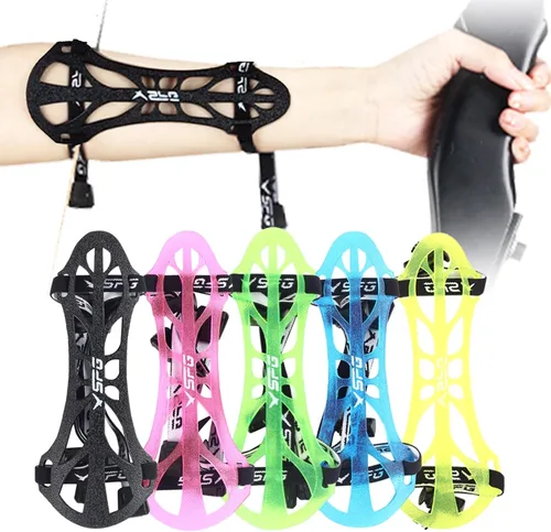 Vista 10 de SPG Protector de brazo de tiro con arco, ajustable, profesional, protector de antebrazo, para adultos, jóvenes, hombres, mujeres, competición, tiro