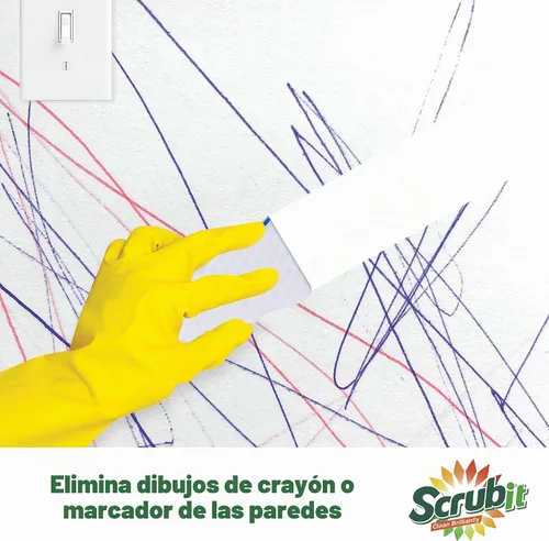 Vista 2 de SCRUBIT - Paquete de 25 esponjas de borrar extra duraderas – Limpiador de cocina, baño, piso y pared – Esponjas mágicas de limpieza de melamina