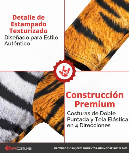 Vista 3 de Morphsuits, Orange Tiger Kids, Kids Halloween Costume