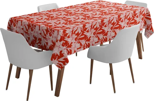 Vista 53 de Mantel cuadrado para interiores y exteriores de 58 x 58 pulgadas, mantel cuadrado impermeable para mesa de patio, manteles de primavera/verano