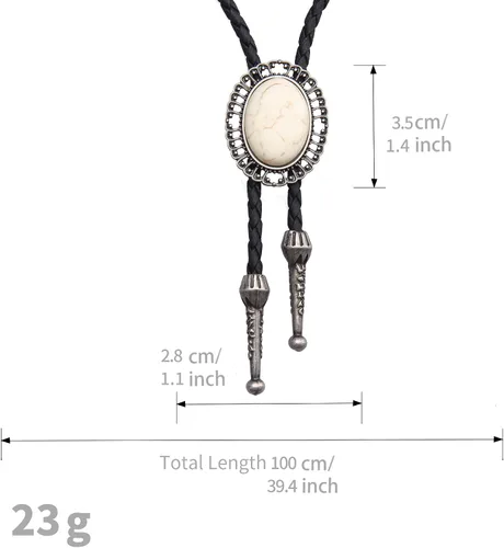 Vista 115 de Jeilwiy Corbata de bolo para hombre, corbata de vaquero occidental, collar de corbata de bolo dorado, corbata de cuero, corbata de Halloween