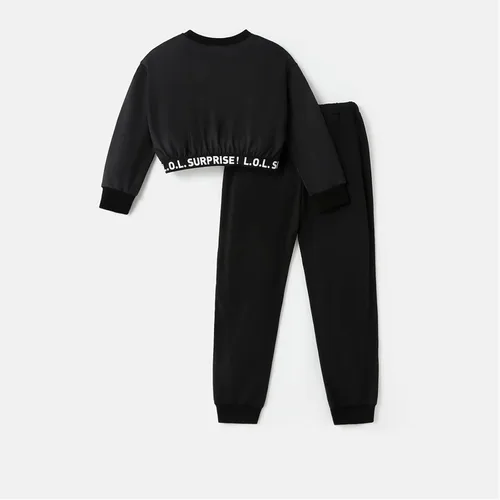 Vista 2 de L.O.L. Surprise! Girls Clothes Crop Top and Pant Long Sleeve Doll Print Tie dye Sweatshirt Leggings Girls Outfits 2Pcs Sets