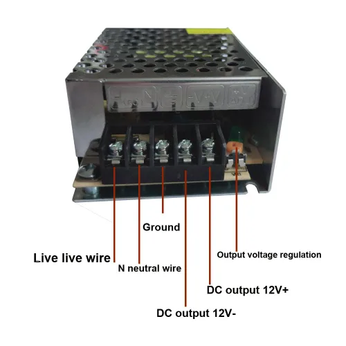 Vista 2 de Adaptador transformador regulado universal de fuente de alimentación conmutada, CA 110 V/220 V a CC 5 V, 5 A, 25 W, convertidor para tira de luz